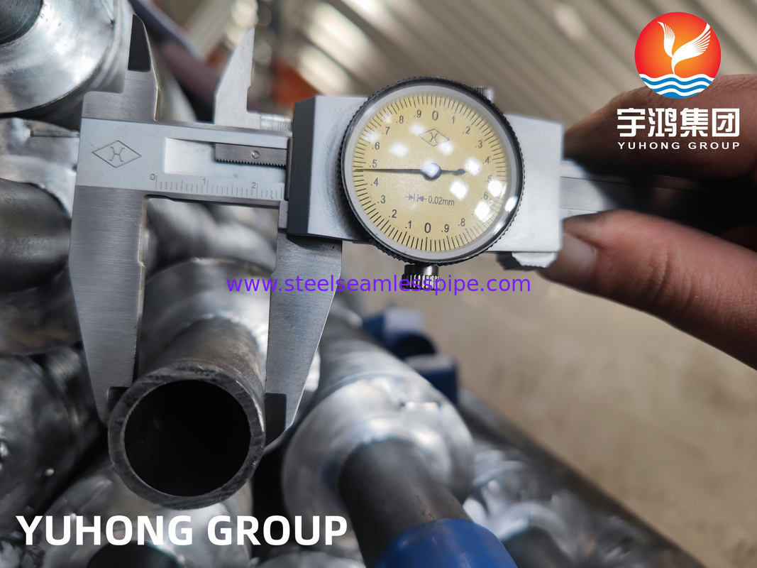 Bụi G có vây nhúng ASTM A179 Bụi thép cacbon +AL 1060 Vây cho máy làm nóng trước không khí