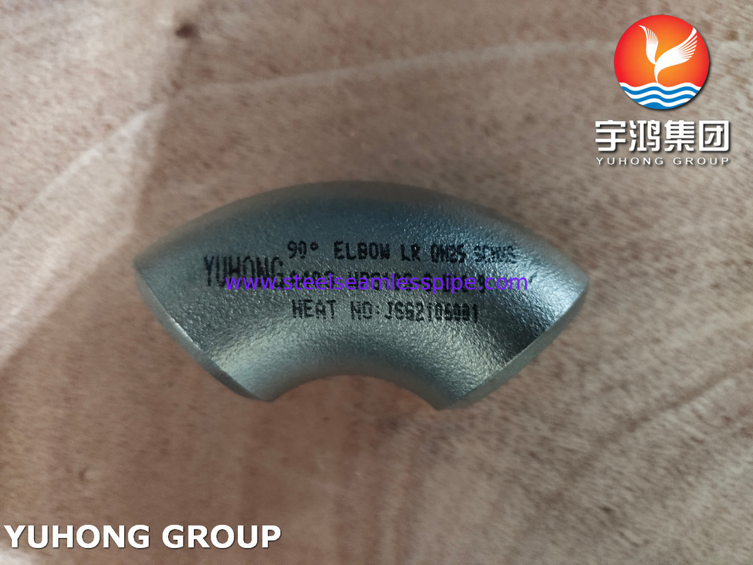 ASTM A403 WP310S-S thép không gỉ 90 độ LR Cổ tay BW Phụ hợp ANSI B16.9