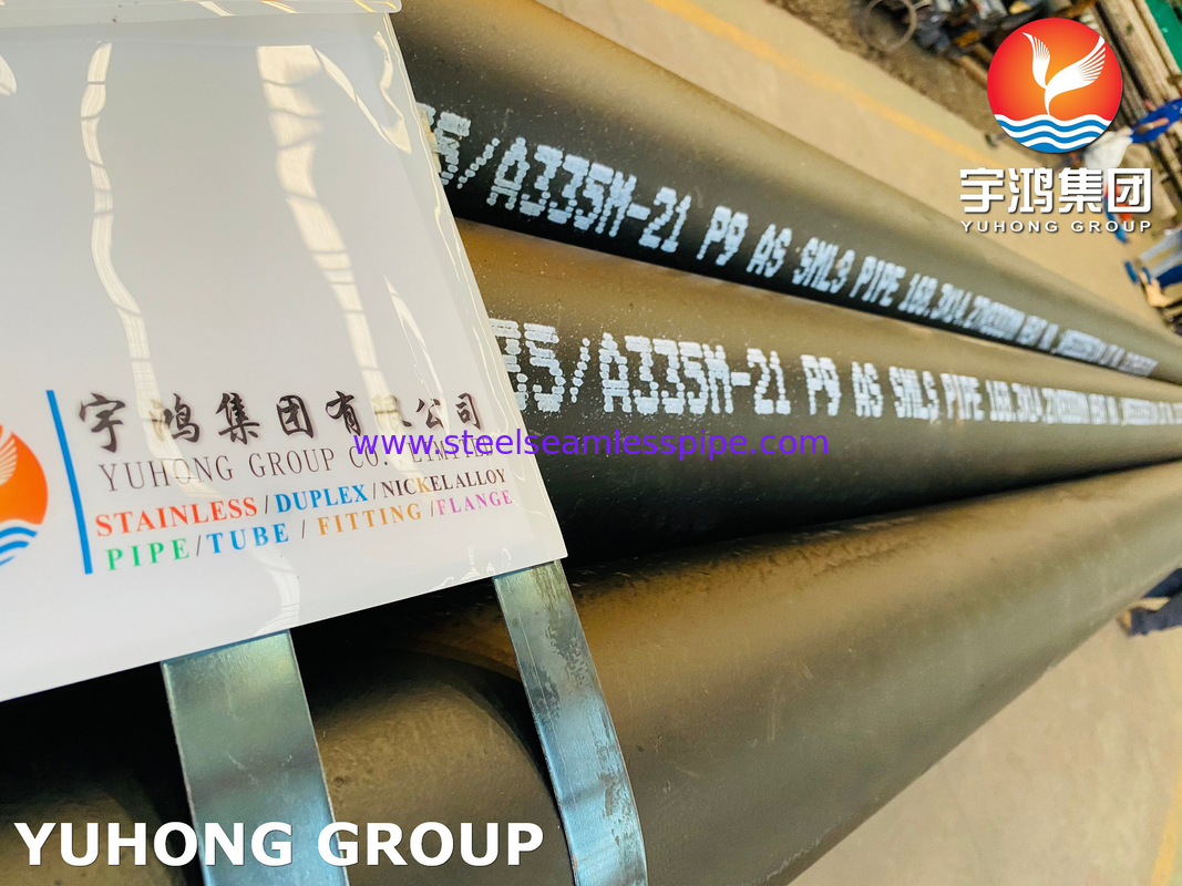 ASME SA335 P9 Bơm thép hợp kim không may cho lò đốt, máy sưởi đốt, ống dẫn, ống phóng xạ