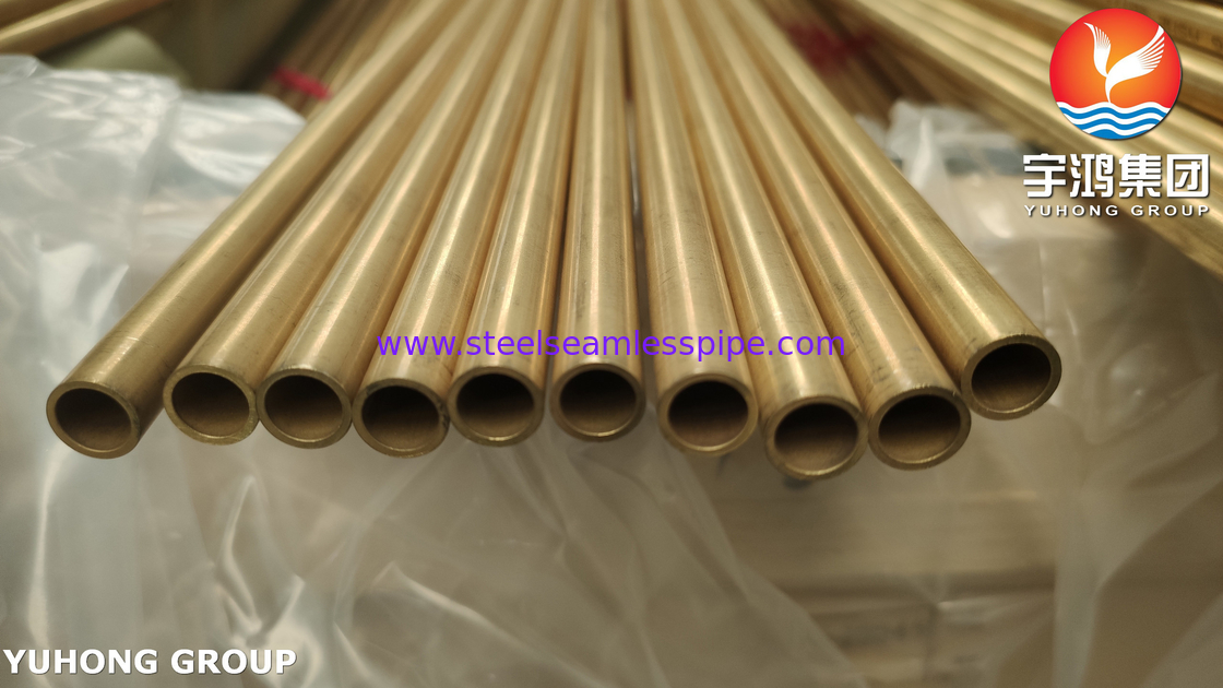 Ống đồng thau nhôm liền mạch ASME SB111 C68700 O61 cho bó ống trao đổi nhiệt