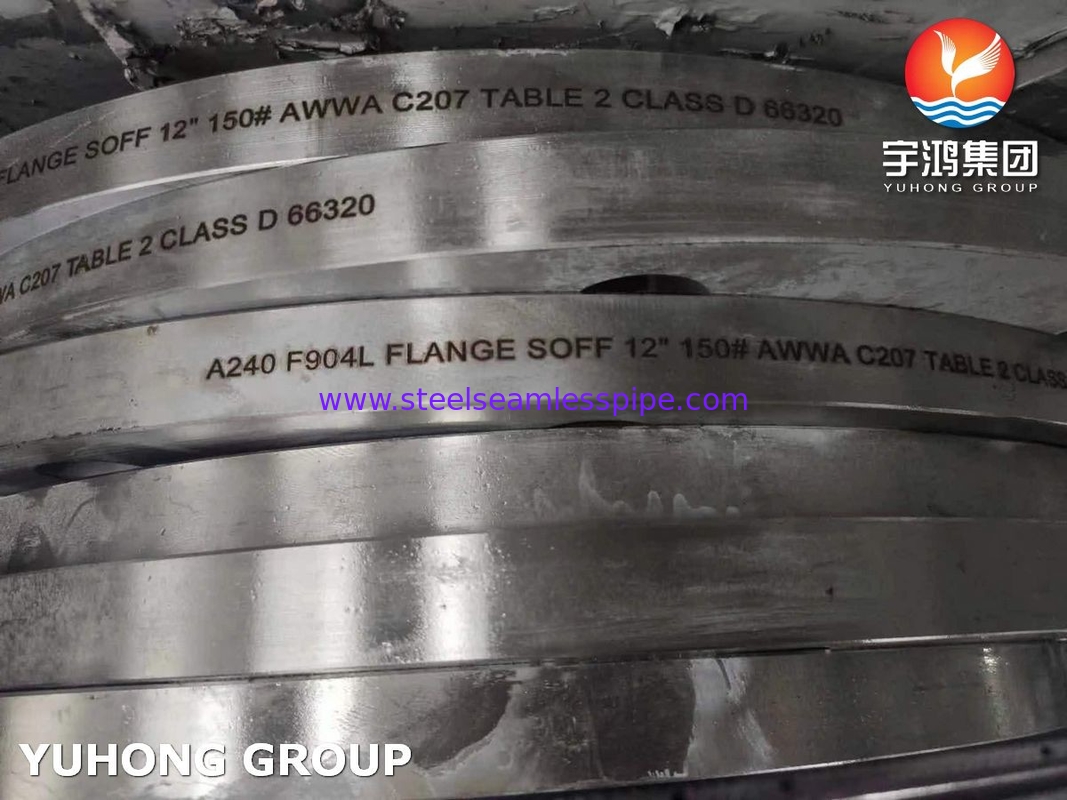 ASTM A240 F904L thép không gỉ AWWA C207 Bảng 2 lớp D Trượt trên FF Flange