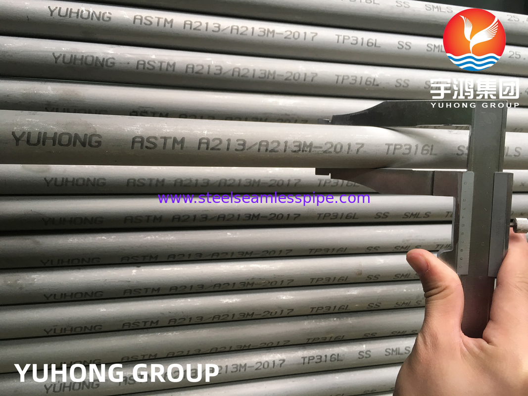 ASME SA213 TP316L ống thép không gỉ liền mạch BWG 20 0.89mm cho máy làm mát khô