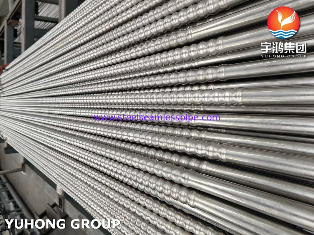ASTM A213 TP304 Bụi gốm thép không gỉ ống truyền nhiệt tăng cường