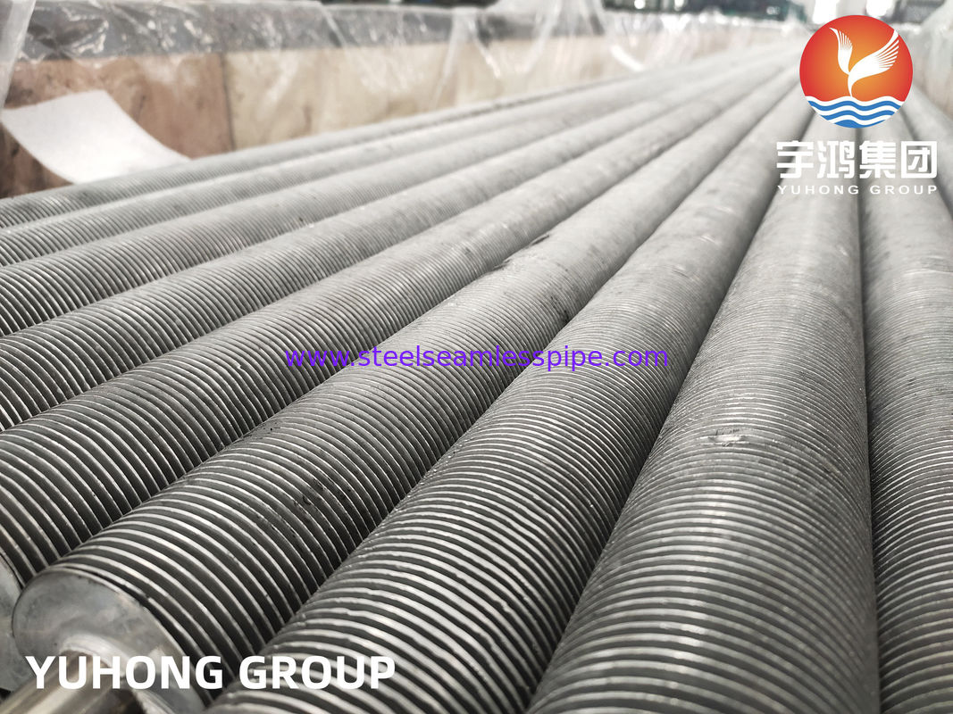 Ống cánh tản nhiệt hình chữ T bằng nhôm đùn ASME SA249 TP304 cho bộ trao đổi nhiệt lò sấy hình tròn