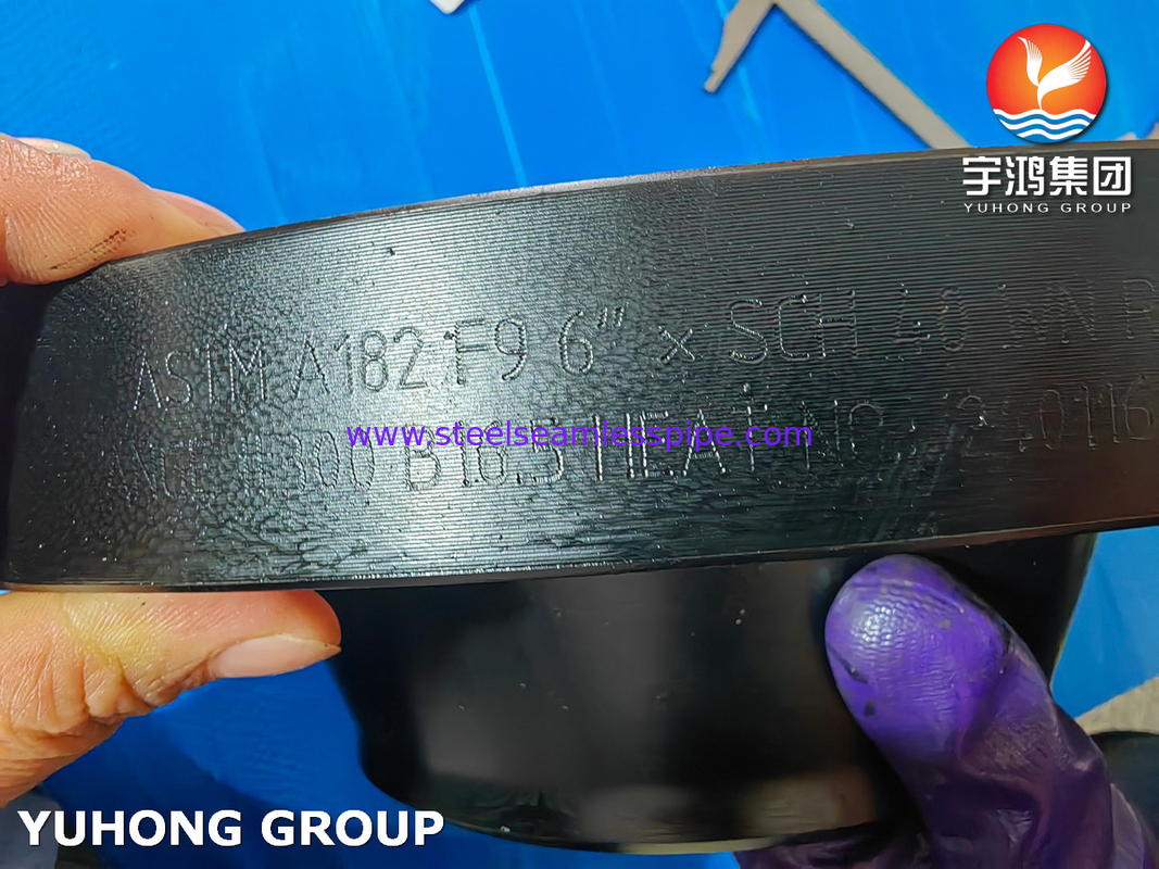 ASTM A182 F9 Hợp kim thép đúc phẳng Sorf Wnrf Flange, B16.5 B16.47