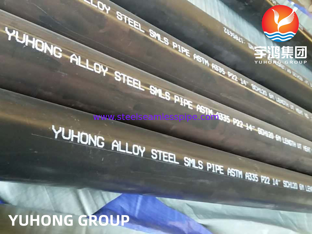 ASTM A335 P22 2-1/4Cr ống không may bằng thép hợp kim cho nhà máy điện / nồi hơi / năng lượng hạt nhân