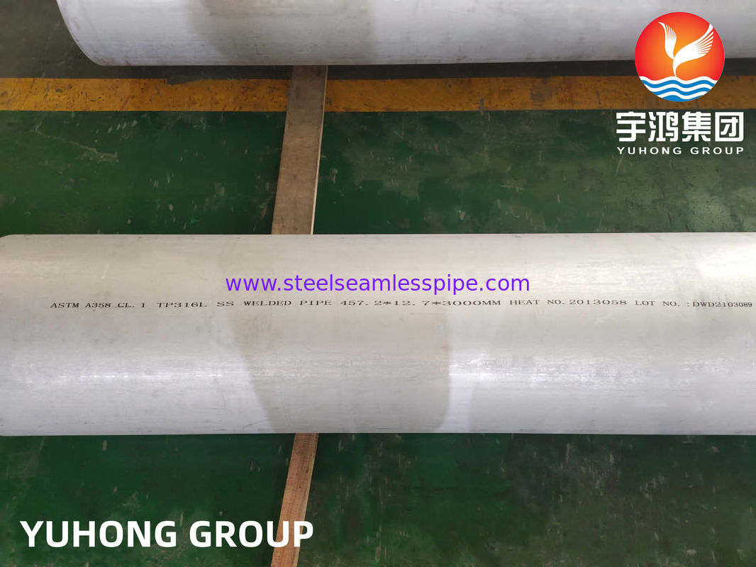 ASTM A358 Gr.1 TP316L ống hàn thép không gỉ cho nhà máy xử lý nước