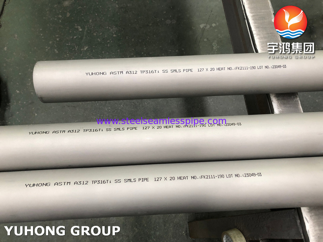 ASTM A312 316Ti ống thép không gỉ tường dày Khả năng chống ăn mòn mạnh