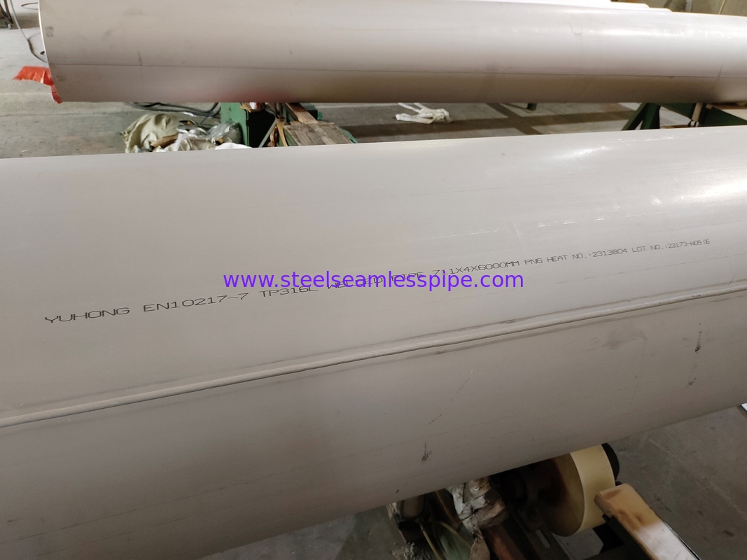 TP316L DSAW Pipe EN 1.4404 Đối với nhà máy xử lý nước thải Tiêu chuẩn ASTM A358
