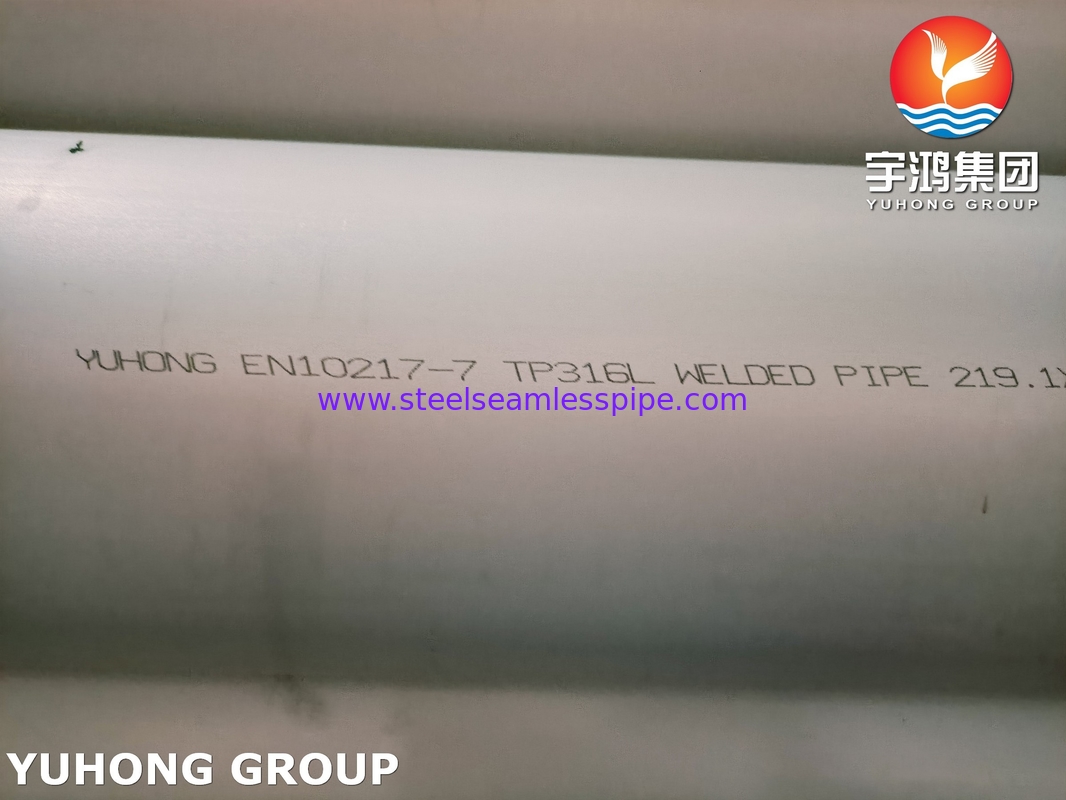 TP316L EN 1.4404 ống ERW cho nhà máy xử lý nước thải EN10217-7 Tiêu chuẩn hiệu quả