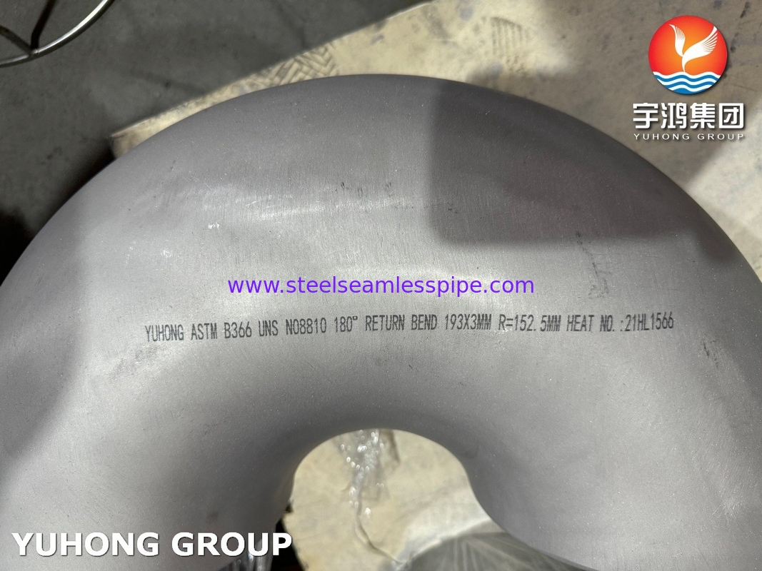 Phụ kiện bằng thép không gỉ 180° RETURN BEND ASTM B366 INCONEL ALLOY FITTING N08810 800H