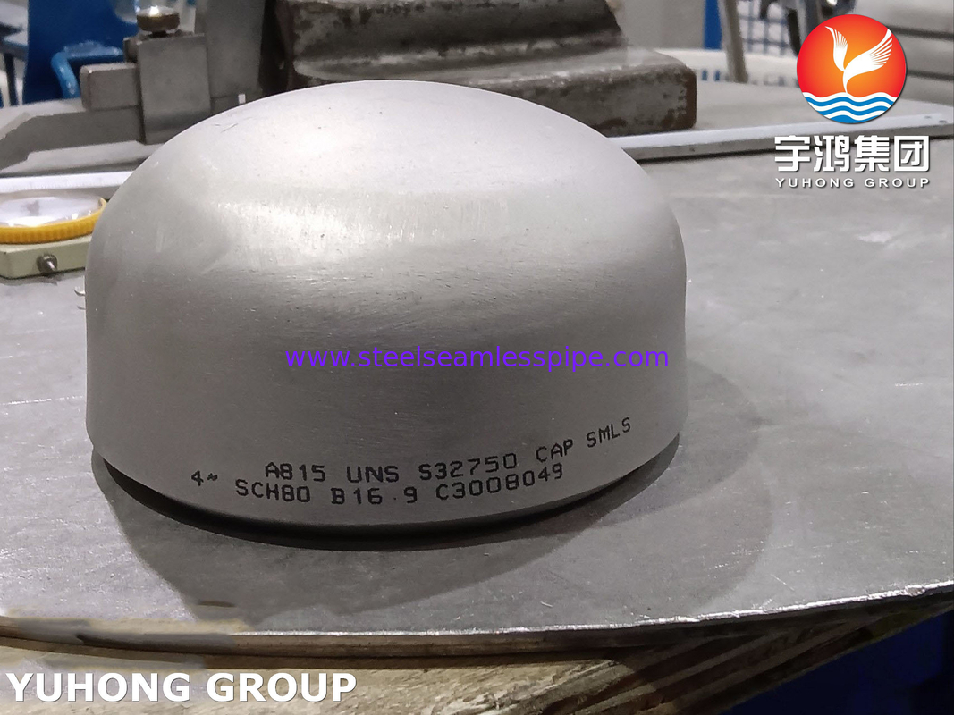Nắp thép siêu song công ASTM A815 SAF2507 / UNS S32750 B16.9 BW Lắp ống