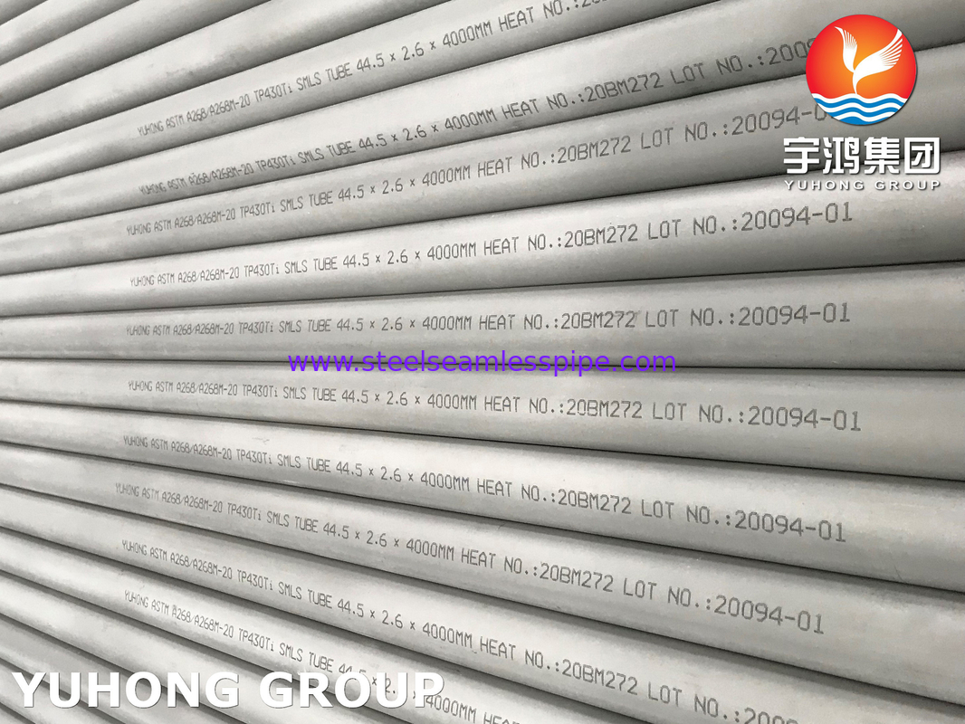 ASTM A268 TP430Ti ống không may thép không gỉ Ferritic và Martensitic cho môi trường hóa học khắc nghiệt