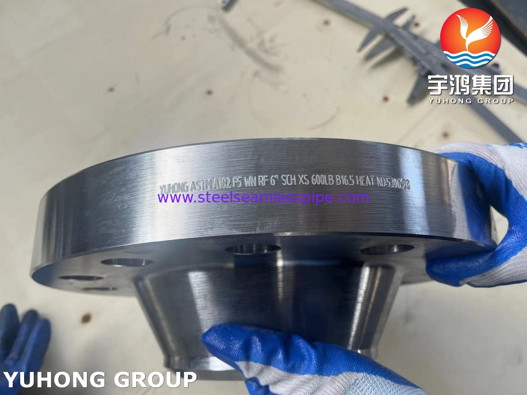 ASTM A182 F5 lỗ hàn cổ RF Flange B16.5 cho nhiệt độ cao tuyệt vời