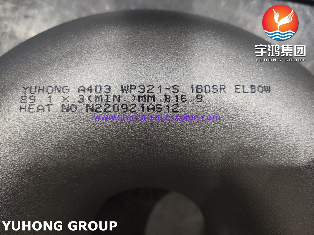 180° SR Chiếc móc thép không gỉ khuỷu tay ASTM A403 B16.9 Đối với hệ thống đường ống