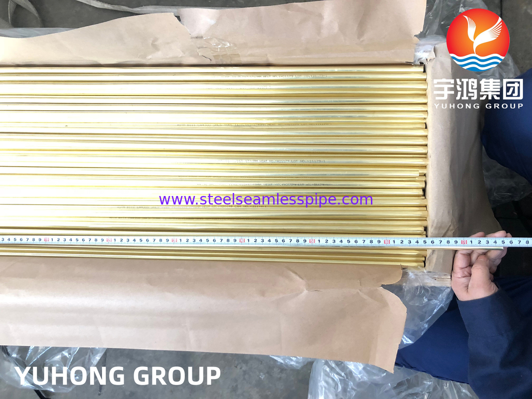 Vàng hợp kim ống liền mạch ống Admiralty ống đồng B111 C44300 C70600 C71500 C12200 Tăng nhiệt, làm mát không khí, sản xuất điện, áp suất tàu ứng dụng