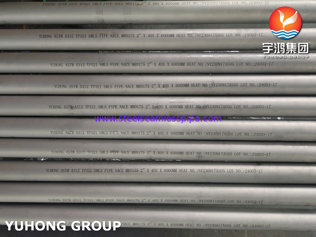 ASTM A312 TP321 Bơm thép không gỉ không may và mịn cho ngành công nghiệp dầu khí và ngành công nghiệp hóa học
