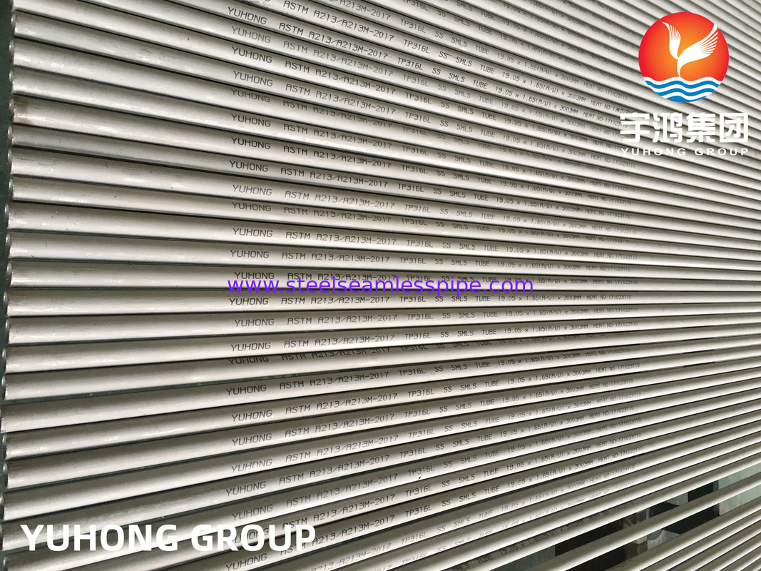 ASTM A213 TP316L Bụi không may thép không gỉ cho bể lưu trữ và nhà máy lọc dầu