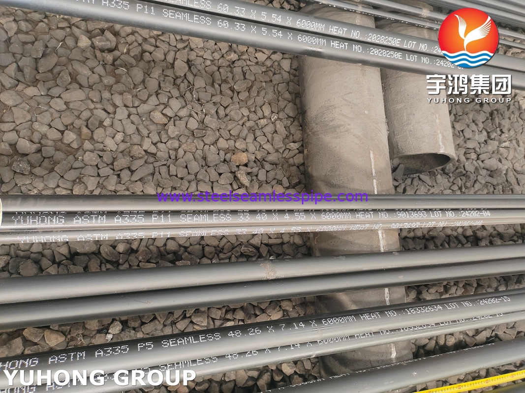 Ống thép hợp kim liền mạch ASTM A335 P11 dùng cho bộ quá nhiệt và bộ tiết kiệm, chiều dài 6000mm, độ dày 10.97mm