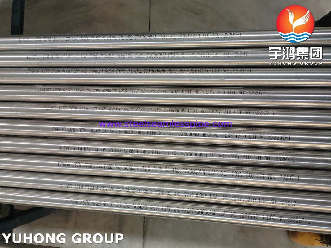 ASME SB729 UNS N08020 ống liền mạch hợp kim niken cho máy bay bốc hơi axit phosphoric