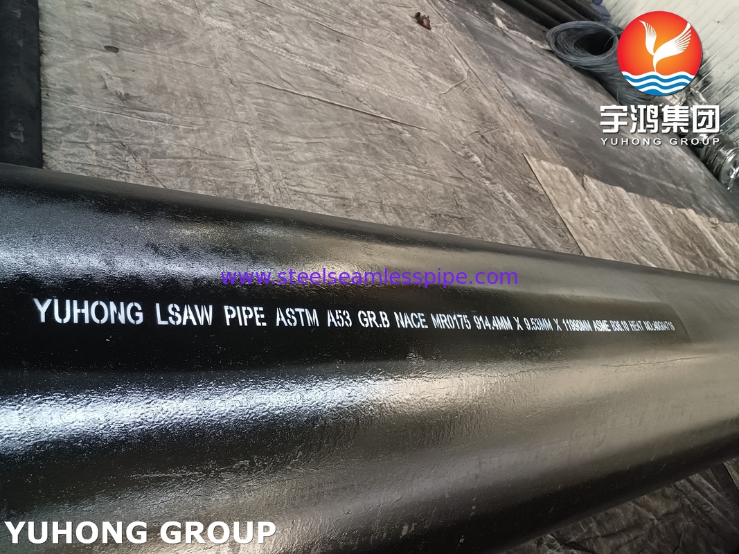 ASTM A53 / ASME SA53 lớp B LSAW ống hàn thép cacbon NACE cho đường ống công nghiệp