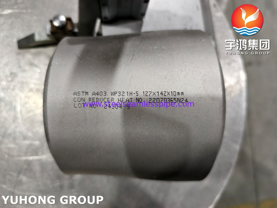 Phụ kiện đường ống côn giảm đồng tâm thép không gỉ ASTM A403 WP321H / 1.4878 ASME B16.9