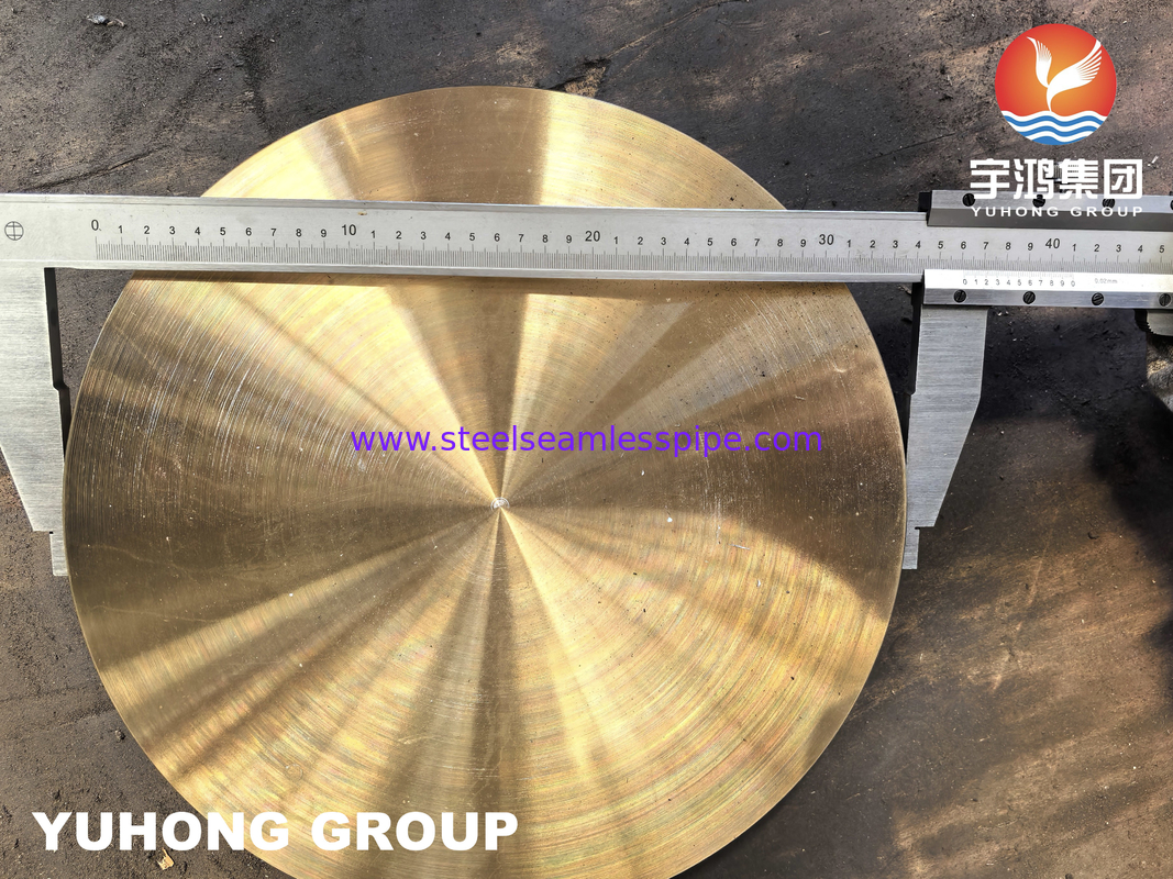 Đĩa đồng thau hải quân ASTM B171 C46400 Hợp kim đồng tấm cho thành phần khoan ống trao đổi nhiệt