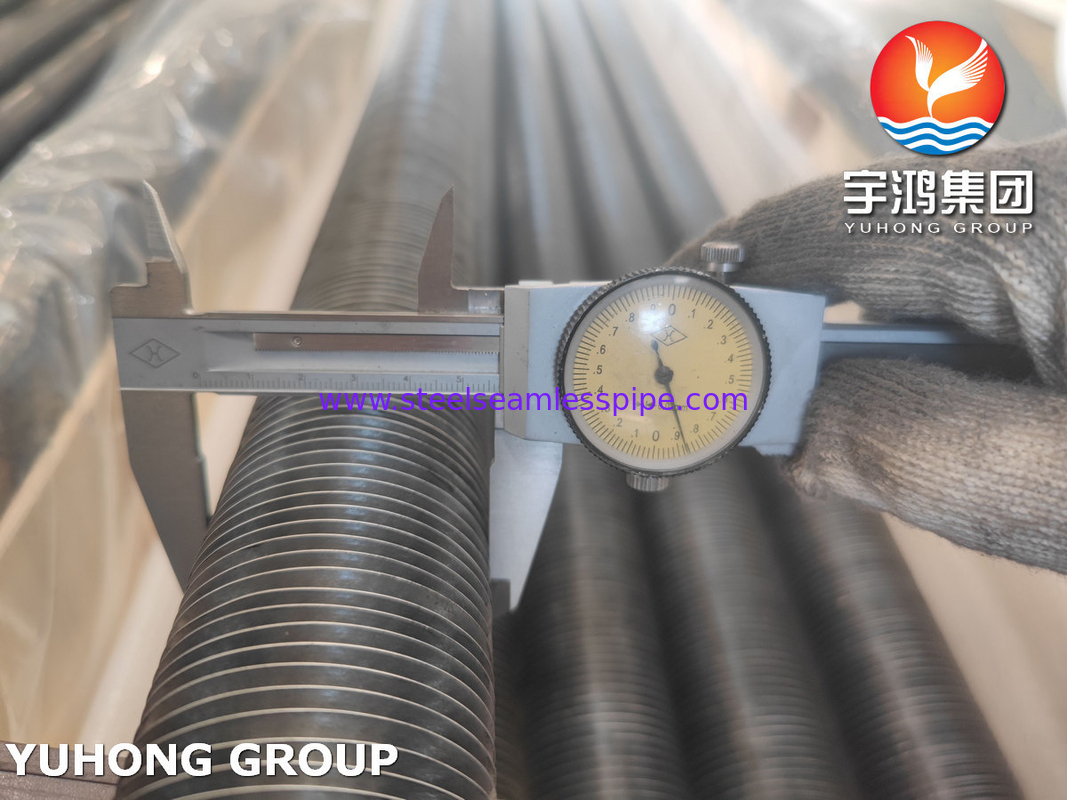 Ống vây thép carbon ASTM A179, Ống vây loại L, Với dải nhôm cho bộ làm mát không khí