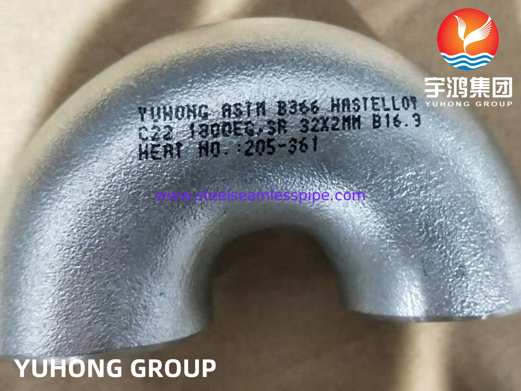 Nhà cung cấp cút nối ống ASTM B366 C22 Phụ kiện hợp kim niken chống ăn mòn