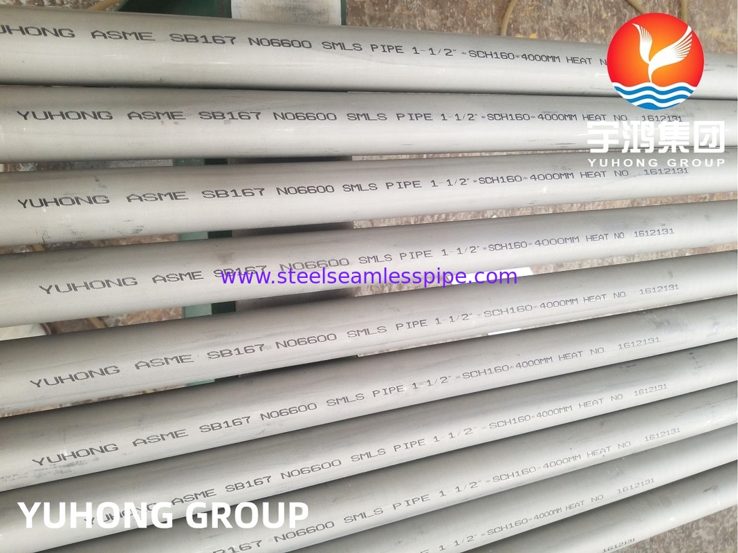 ASME SB167 hợp kim 600 / N06600, ống hợp kim niken-crôm-sắt, được sử dụng trong ngành công nghiệp vũ trụ chế biến hóa học