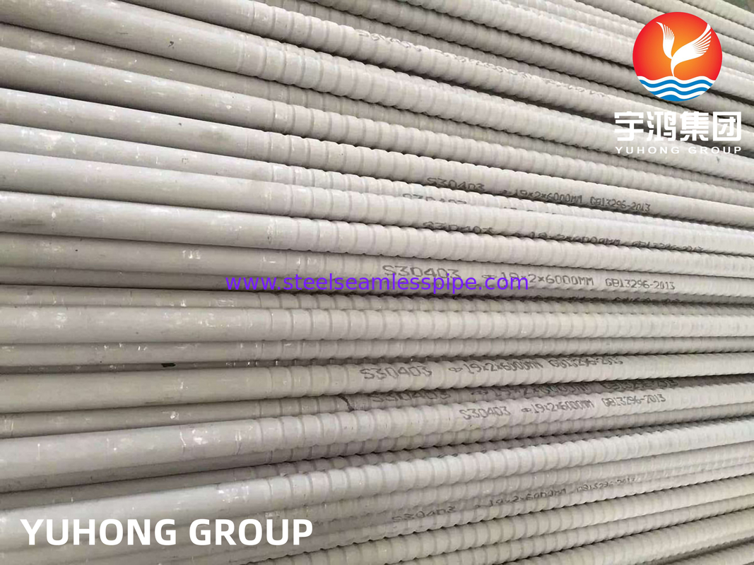 Ống cánh tản nhiệt gợn sóng bằng thép không gỉ TP304 / TP304L TP316 / TP316L cho bộ trao đổi nhiệt