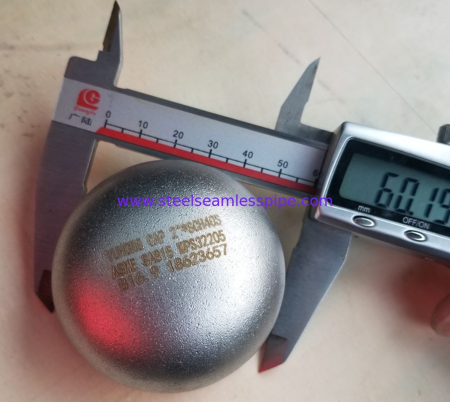 Chiếc mũ cuối ASTM A815 UNS S32205 2205 Duplex thép không gỉ Buttweld phù hợp để khử muối
