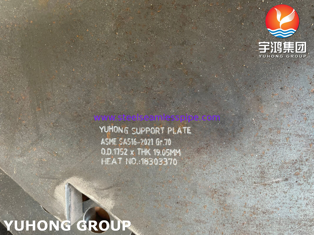 Tấm thép cacbon Baffle cho bộ trao đổi nhiệt ASME SA516 GR.70 cho bộ trao đổi nhiệt