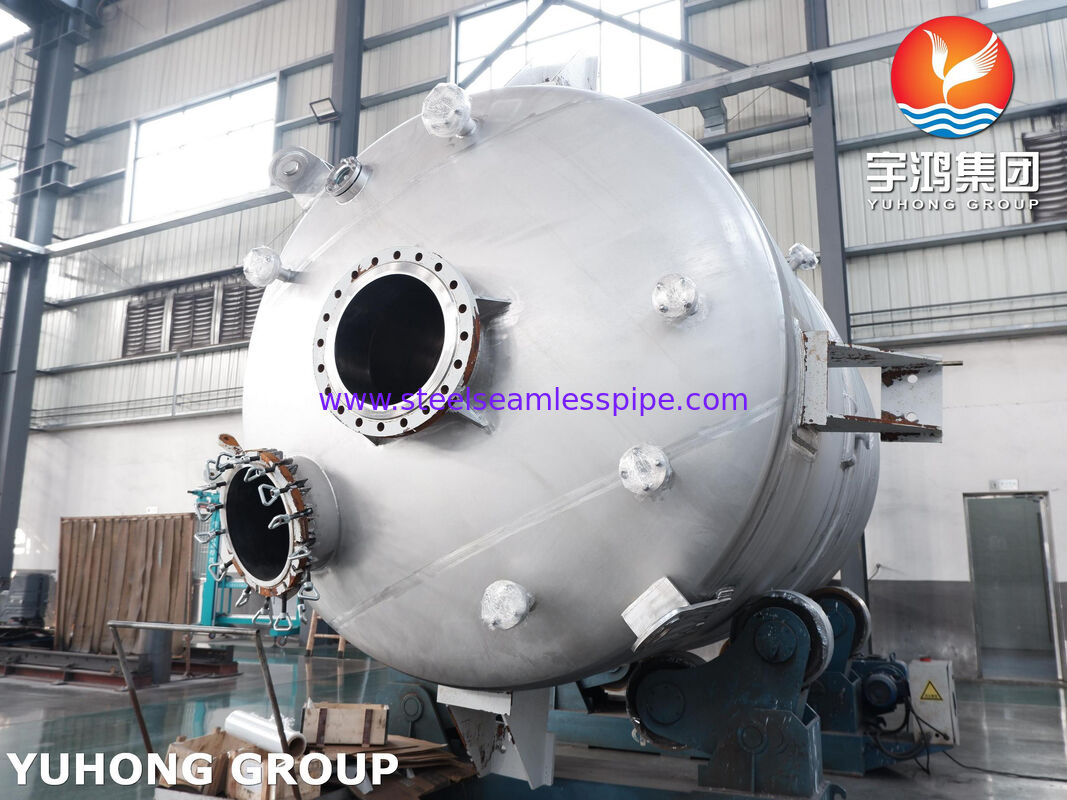 Bình phản ứng có vỏ bọc được chứng nhận ASME U Stamp bằng Thép Carbon SA516 Gr.70 với bộ khuấy để trộn