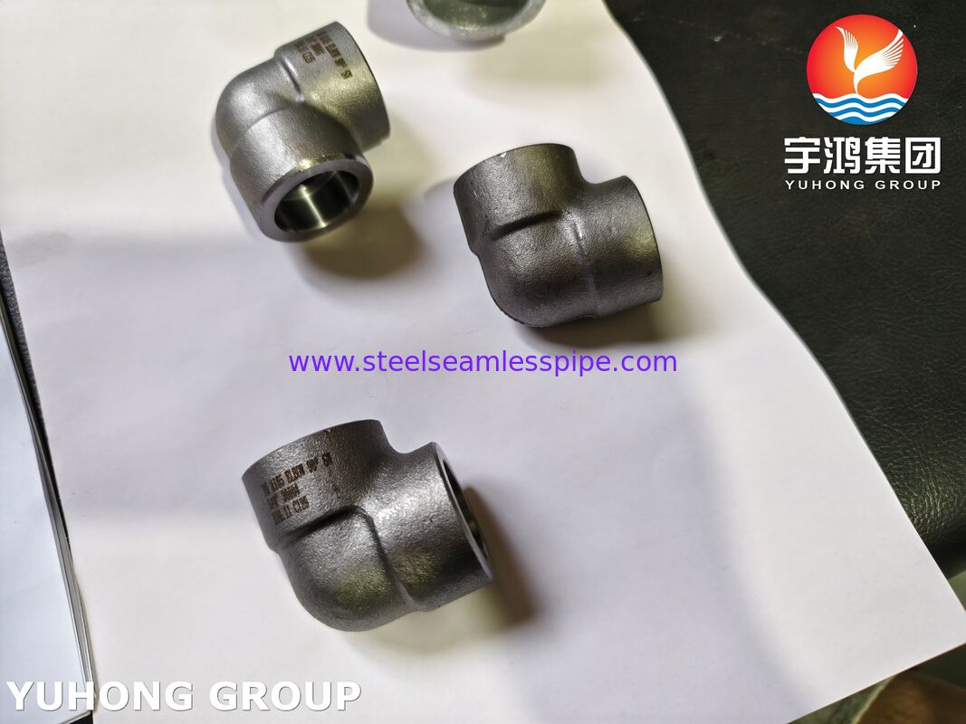 A105 Socket-Weld (SW) Elbow Carbon thép rèn phù hợp, dây xích / kết nối NPT ASME B16.11