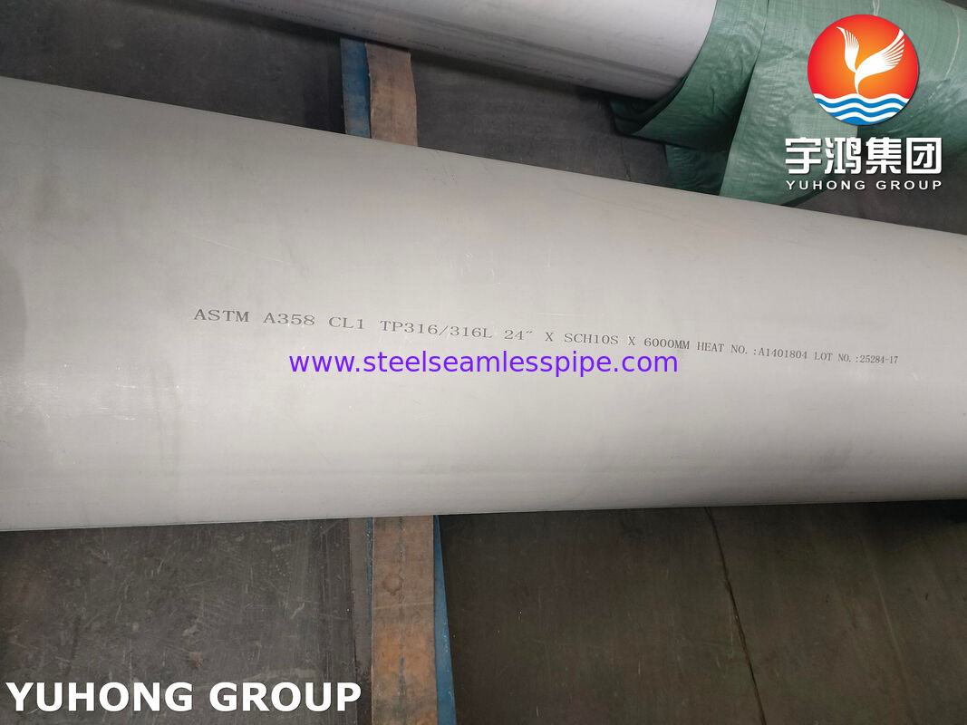 Ống thép không gỉ hàn ASTM A358 CL1 TP316 / TP316L cho ngành công nghiệp hóa dầu 100% RT