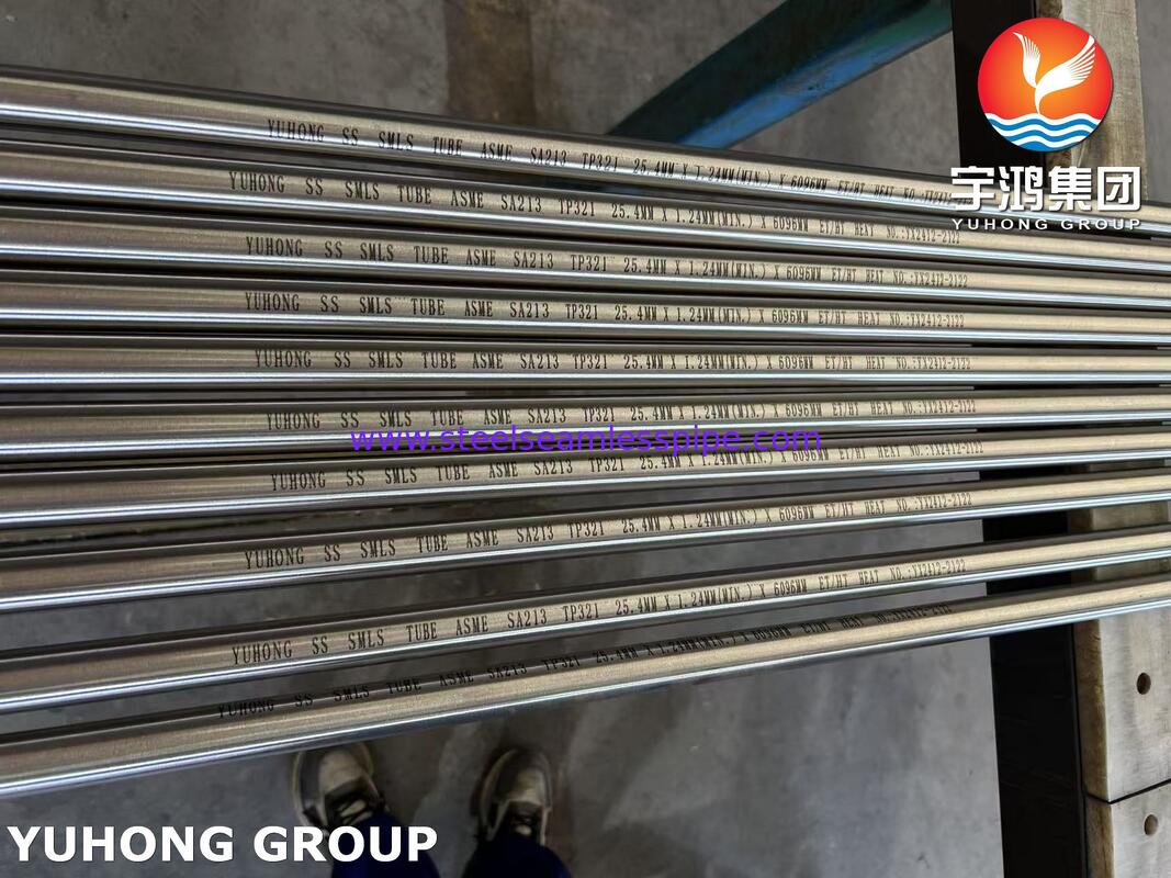 Rụng trao đổi nhiệt thép không gỉ không may ASME SA213 TP321 Rụng U Bend Bright Annealed