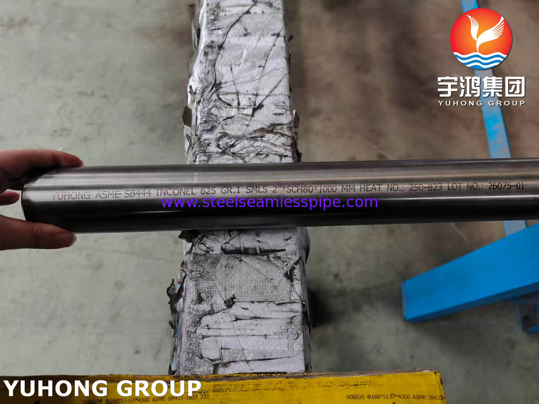 Ống hợp kim niken ASME SB444 Inconel 625 GR.1 Dàn 2''*SCH80*1000MM Nồi hơi & Bình áp lực