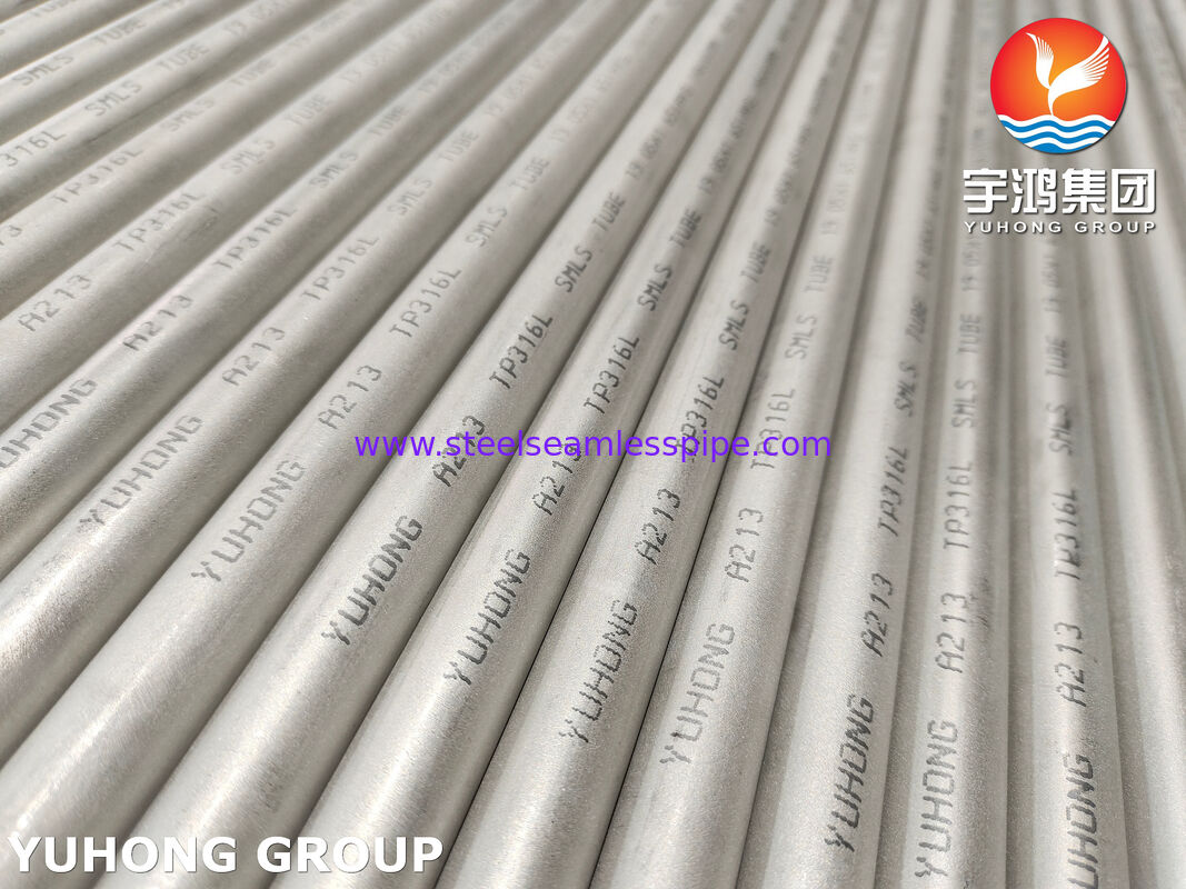 ASME SA213 TP316L ống liền mạch C≤0,035% Không có PWHT sau khi hàn chống ăn mòn giữa hạt cho bộ trao đổi nhiệt
