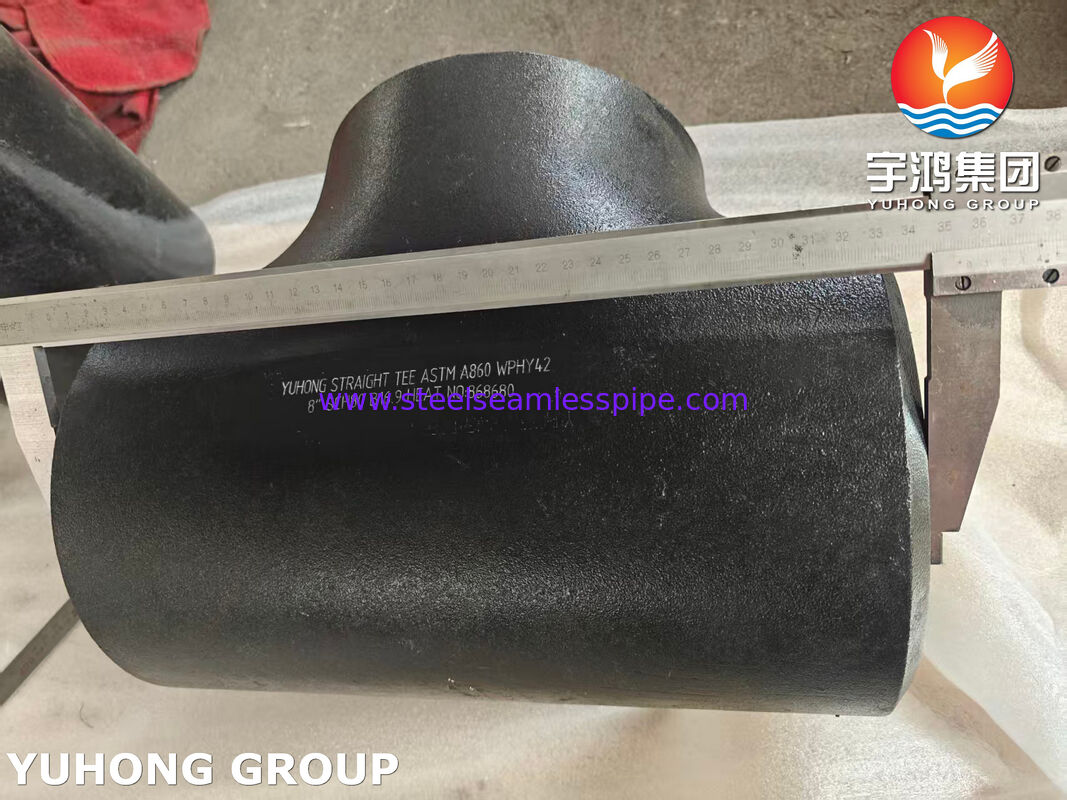 ASTM A860 WPHY 42 Thép Carbon Tee thẳng ASME B16.9 Thép Buttweld ống kết hợp