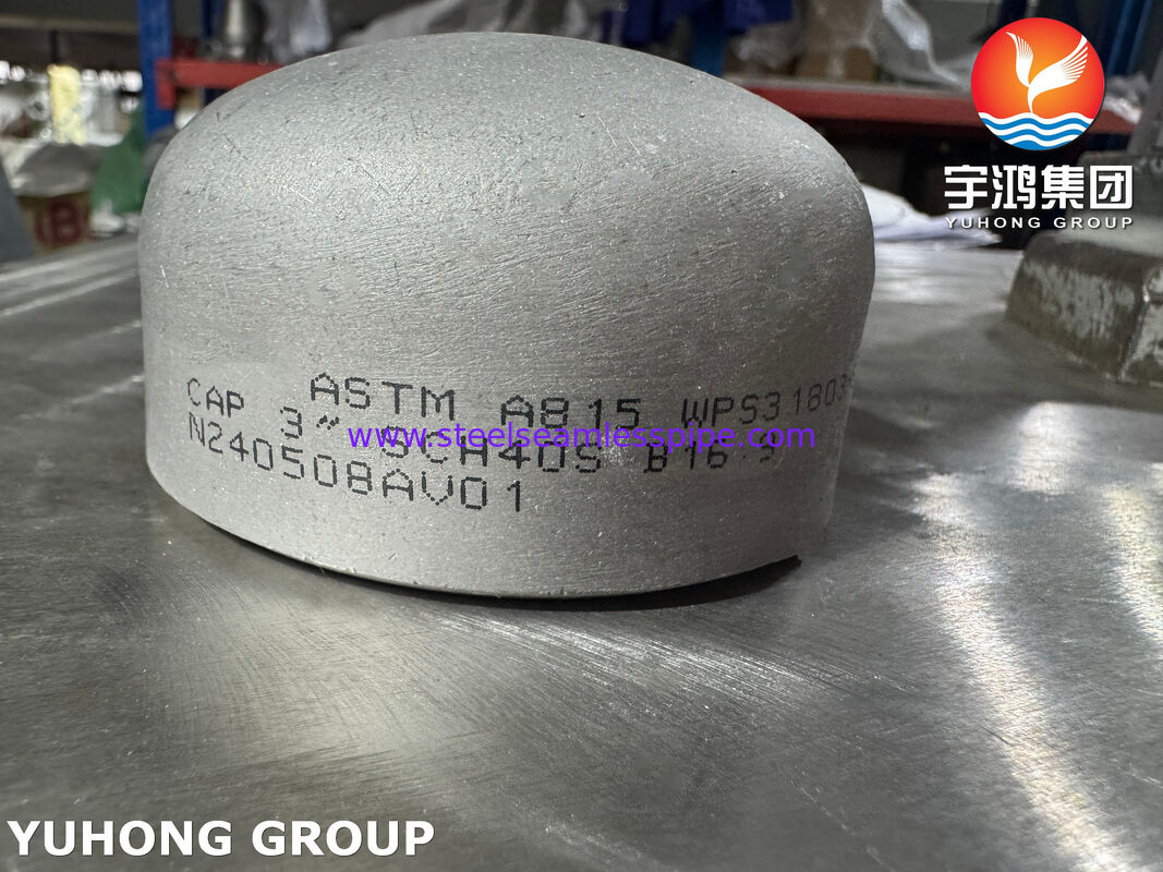 ASTM A815 WPS31803 Duplex Stainless Steel Pipe Cap Duplex 2205 Pipe Fittings End Cap
