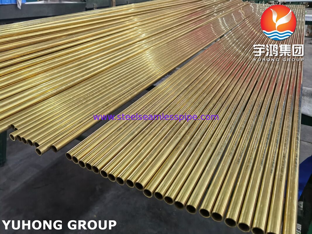 Vàng hợp kim ống liền mạch ASTM B111 C44300 C70600 C71500 C68700 C71640 Máy làm mát không khí Máy tản nhiệt Máy ngưng tụ Ứng dụng