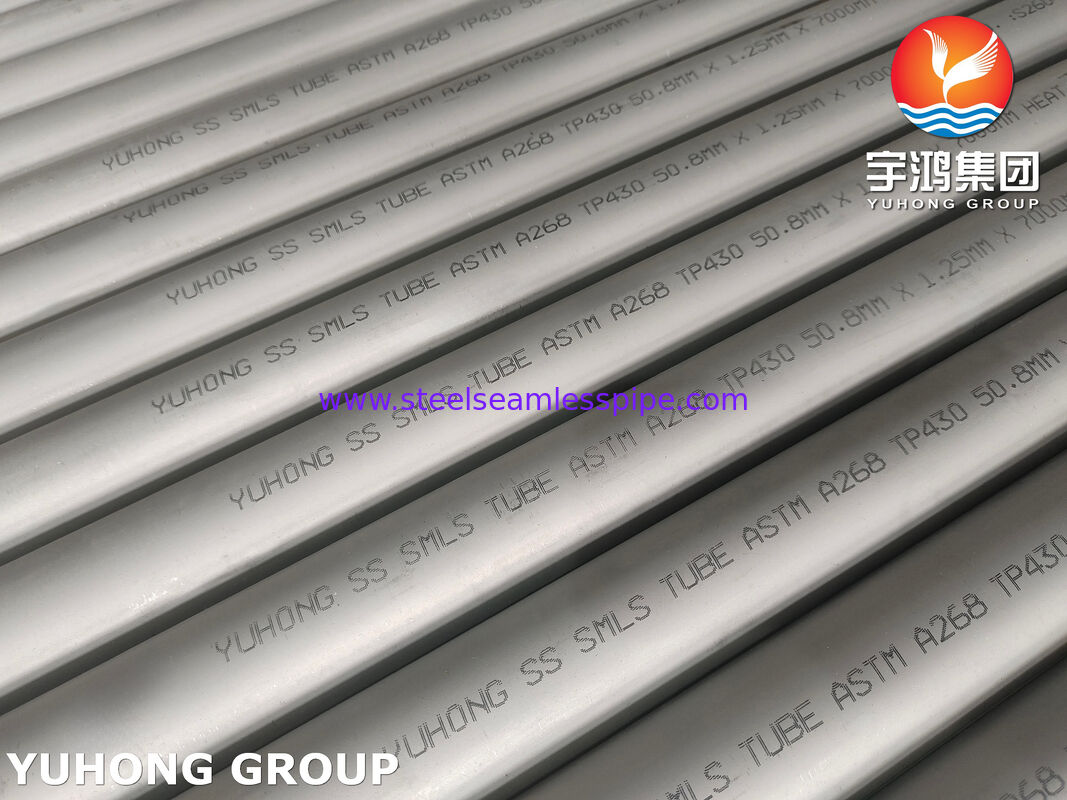 ASTM A268 TP430, UNS S43000 Bụi không thô không may cho ống trao đổi nhiệt
