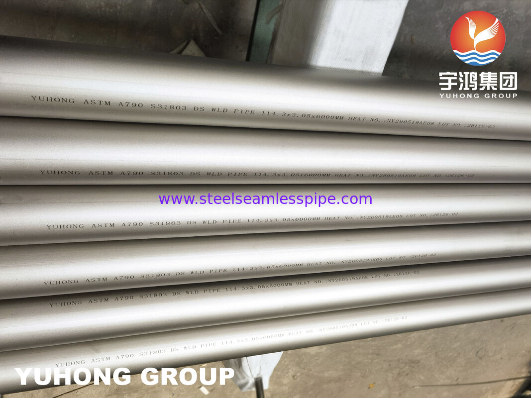 ASTM A790 UNS S31803 ống hàn bằng thép không gỉ képlex cho dịch vụ công nghiệp ăn mòn