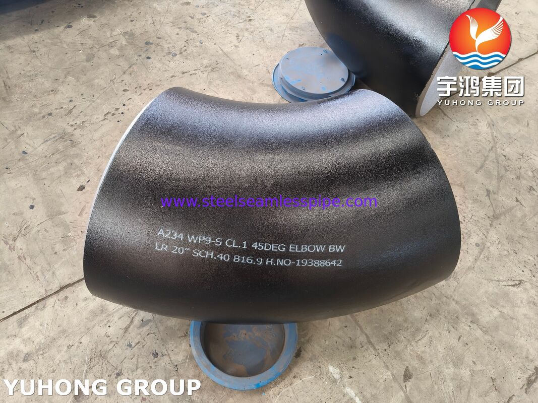 ASTM A234 WP9 CL.1 Cánh tay thép hợp kim cho hệ thống nồi hơi và đường ống nhiệt độ cao