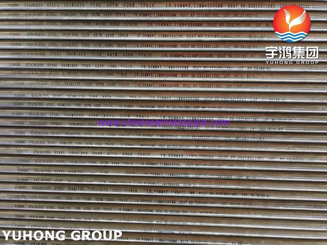 Ống liền mạch thép không gỉ ASTM A268 TP410 1.4006 Ống lò cho ngành lọc dầu