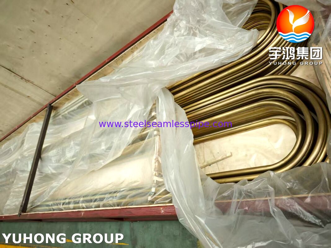ASTM B111 C44300 Admiralty Brass Precision U Bend Tube cho máy ngưng tụ và máy trao đổi nhiệt