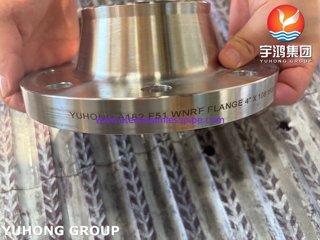 Mặt bích ASTM A182 F51 UNS S31804 Mặt bích cổ hàn bằng thép song công Mặt bích WNRF rèn