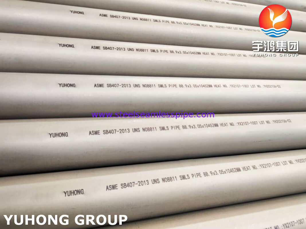 Ống liền mạch bằng thép hợp kim niken ASTM B407 UNS N08811 Dầu khí trao đổi nhiệt