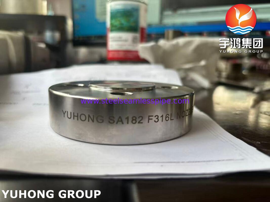 ASME SA182 F316L Stainless Steel Flange Forged Nozzle Flange cho tàu áp suất